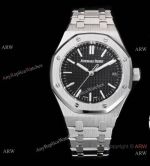 Swiss Luxury Audemars Piguet Royal Oak Women 37mm watch Steel Black Dial_th.jpg